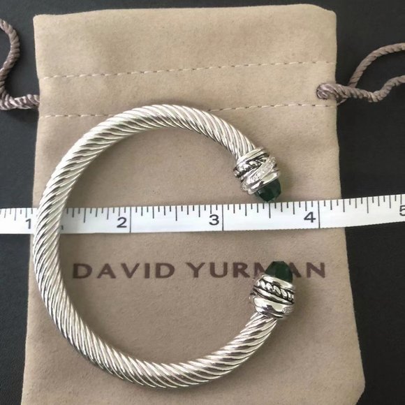 David Yurman Peridot Diamond 5MM Bracelet - Picture 4 of 7